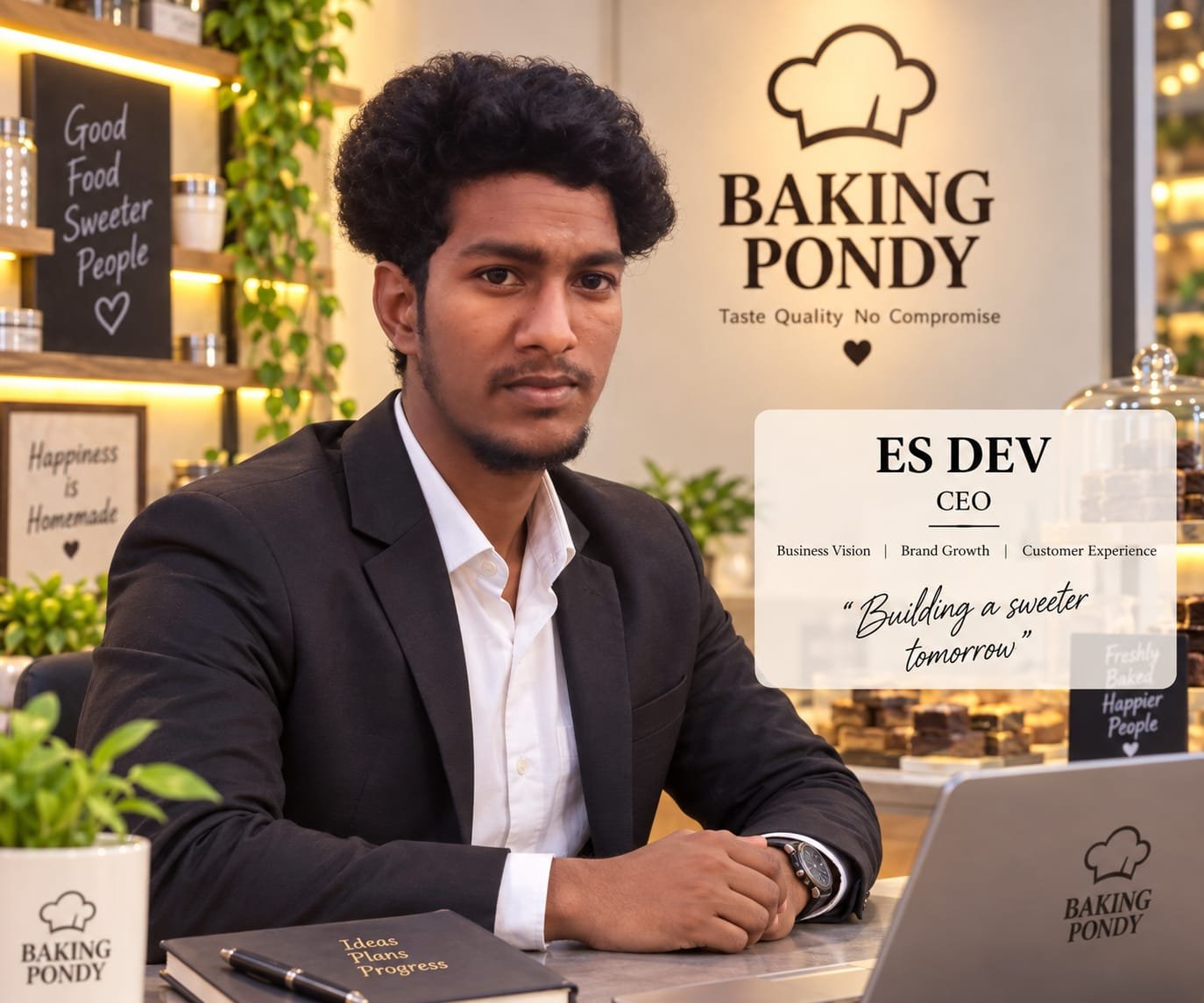 ES Dev, CEO of Baking Pondy