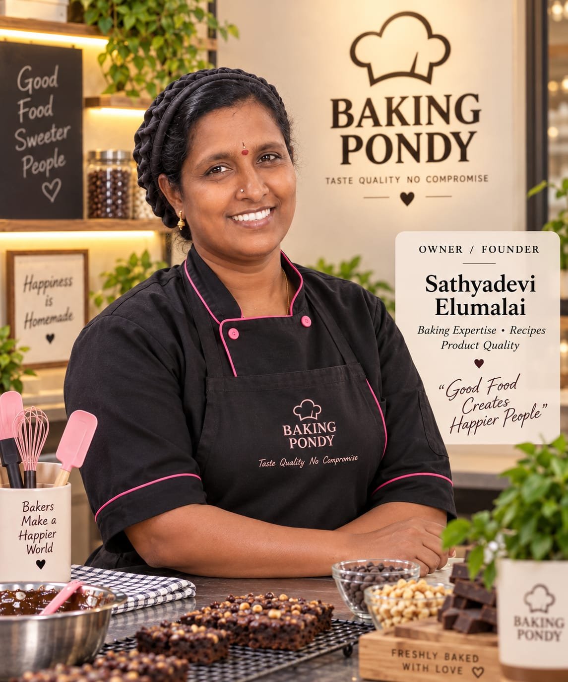 Sathyadevi Elumalai, Founder and Owner of Baking Pondy